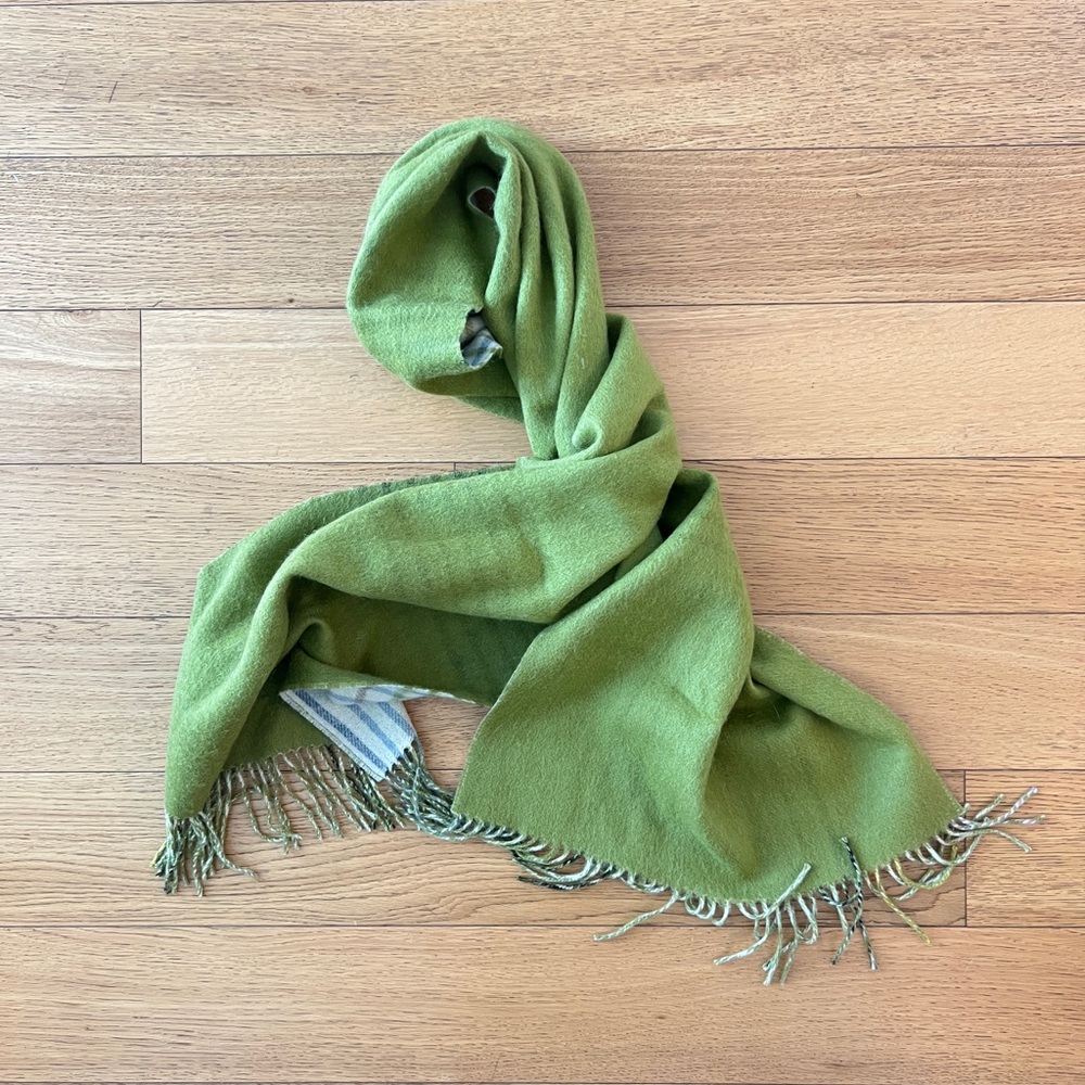 COS Green Scarf with Fringe